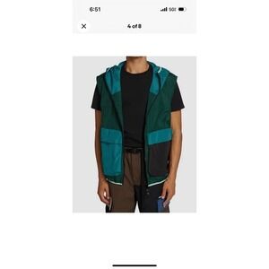 Ambush Men's Green Packable Zip-up‎ Rain Jacket Coat Size XL